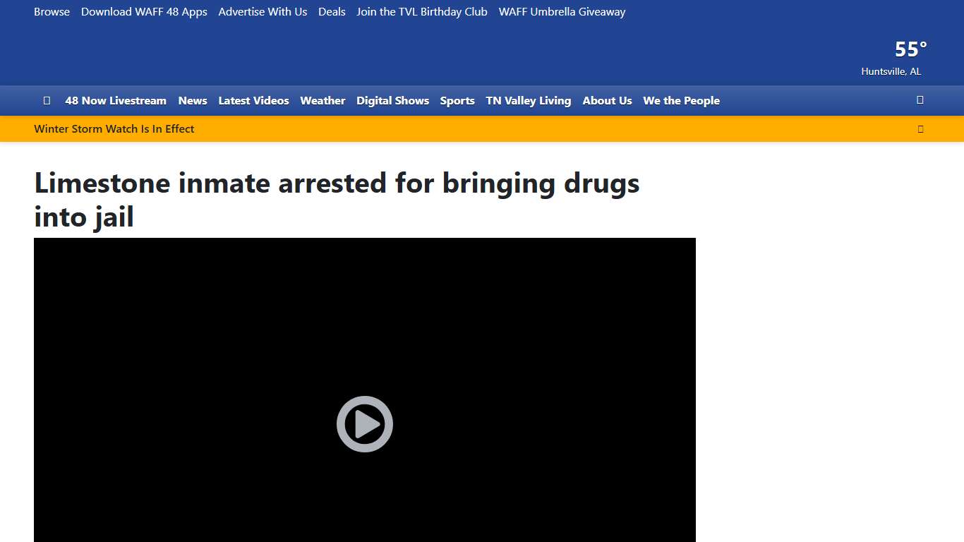 Terrias Cain, Limestone inmate arrested for bringing drugs into jail